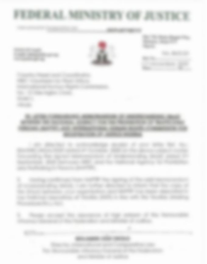 A letter from a federal ministry.